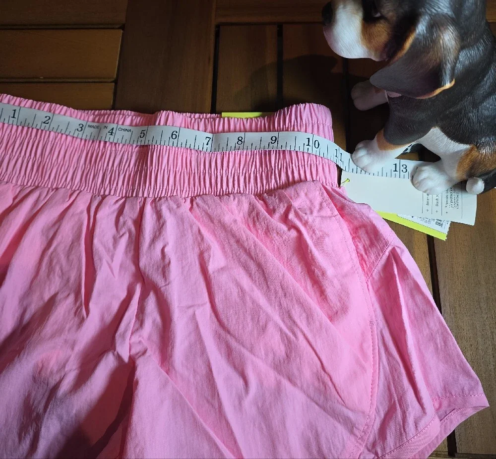 all in motion Girls' Light Pink Elastic-Waist Pull-On Shorts Small 6/7